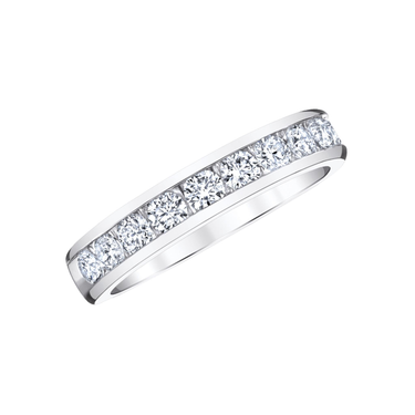 14Kt White Gold Channel Set 0.25cttw Natural Diamond Anniversary Band