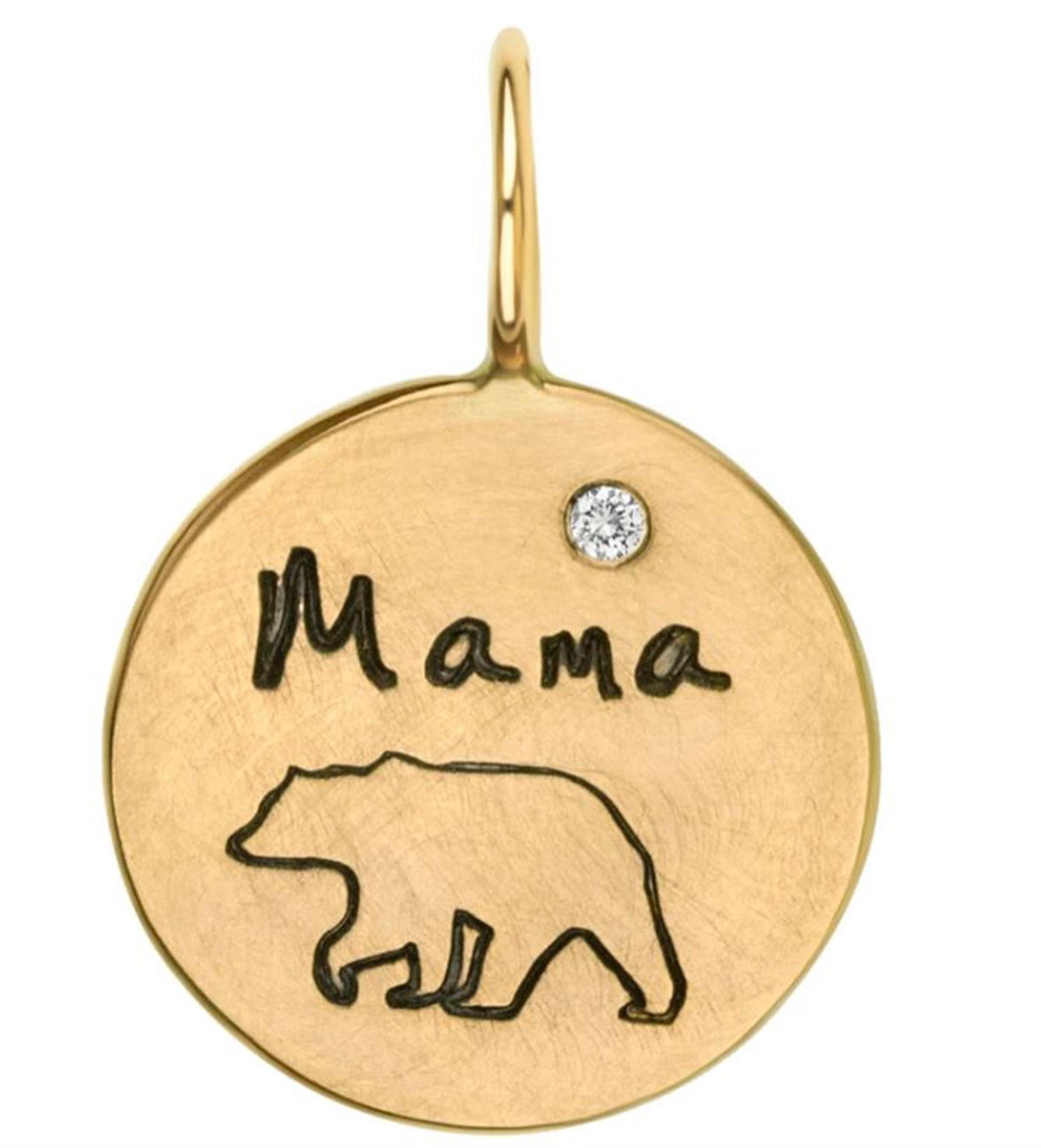 Heather B Moore 16mm 14Kt Yellow Gold Mama Bear Charm