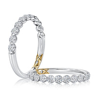 A.Jaffe Lotus Collection Half-Eternity 0.55ctw Diamond Wedding Band