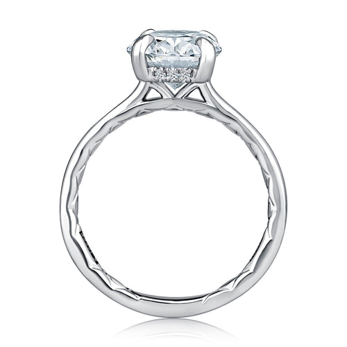 A. Jaffe Oval Hidden Halo Ring in 14K White Gold