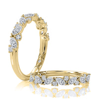 A.Jaffe Unique Scattered Anniversary Band with Alternataing 
Round and Marquise Diamonds