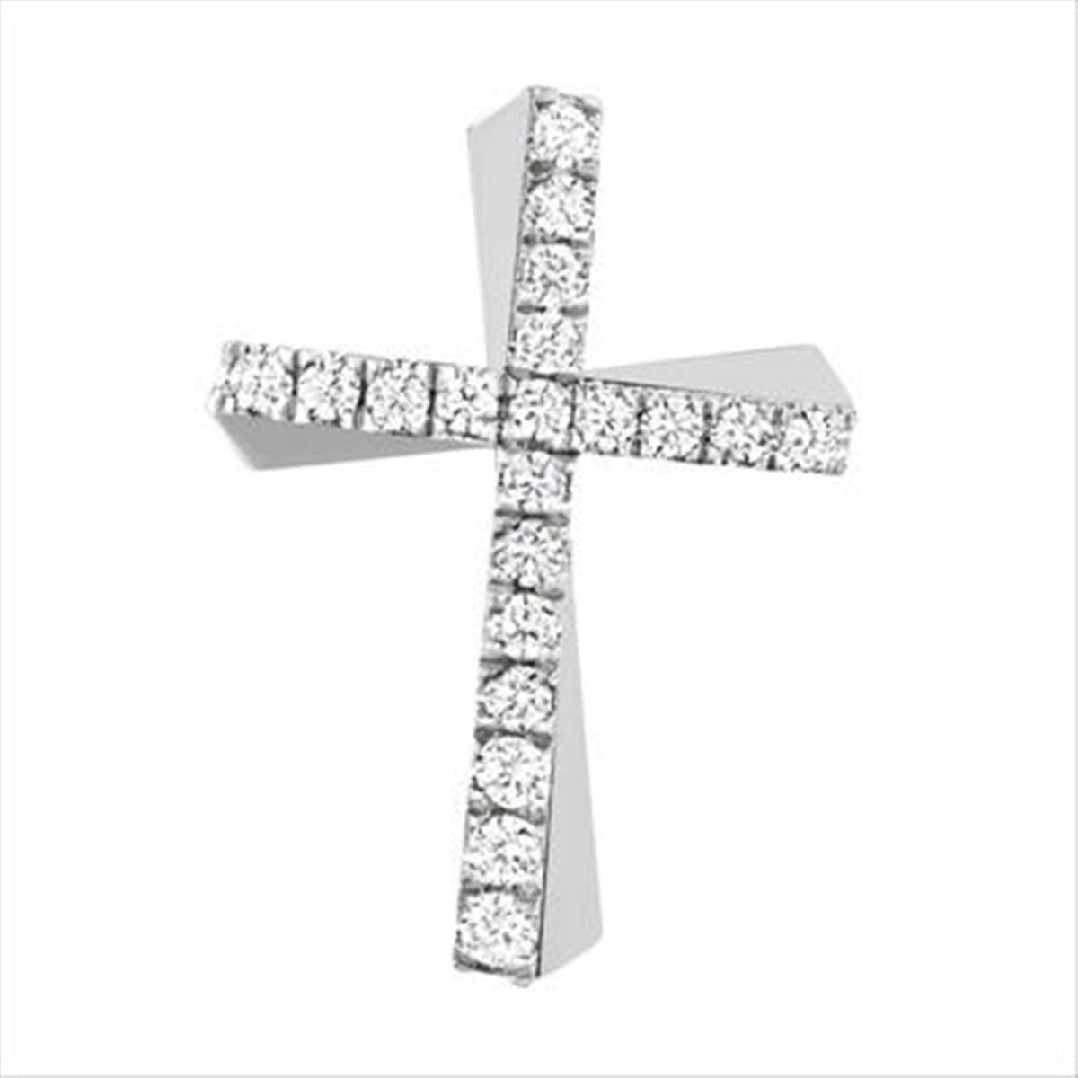 18Kt White Gold Cross Pendant