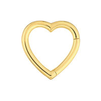 14Kt Yellow Gold Heart Snap Lock