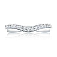 A.Jaffe Curved 0.25cttw Diamond Anniversary Band in 14Kt White Gold