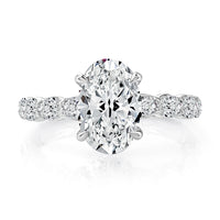 A.Jaffe 14Kt White Gold Diamond Euro-Shank Engagement Ring