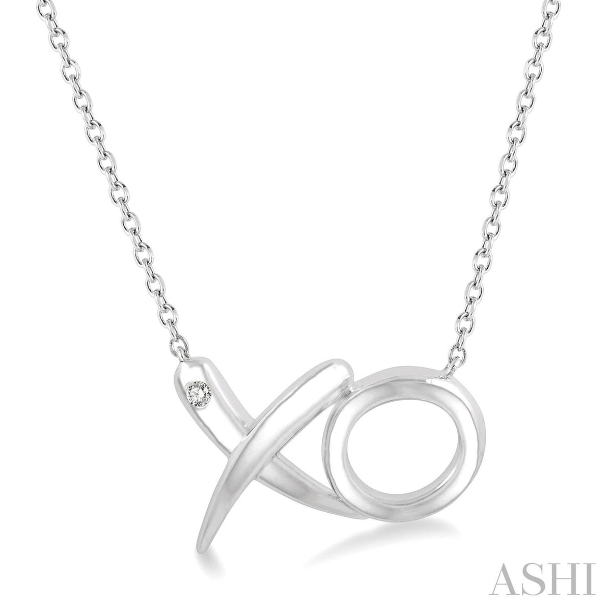 Sterling Silver Contemporary X and O Pendant