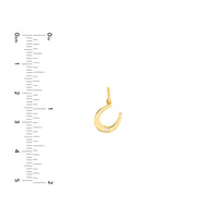 14Kt Yellow Gold Horshoe Pendant with Accent Diamond