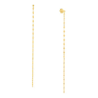 14Kt Yellow Gold Hammered Frzentina Dangle Earrings