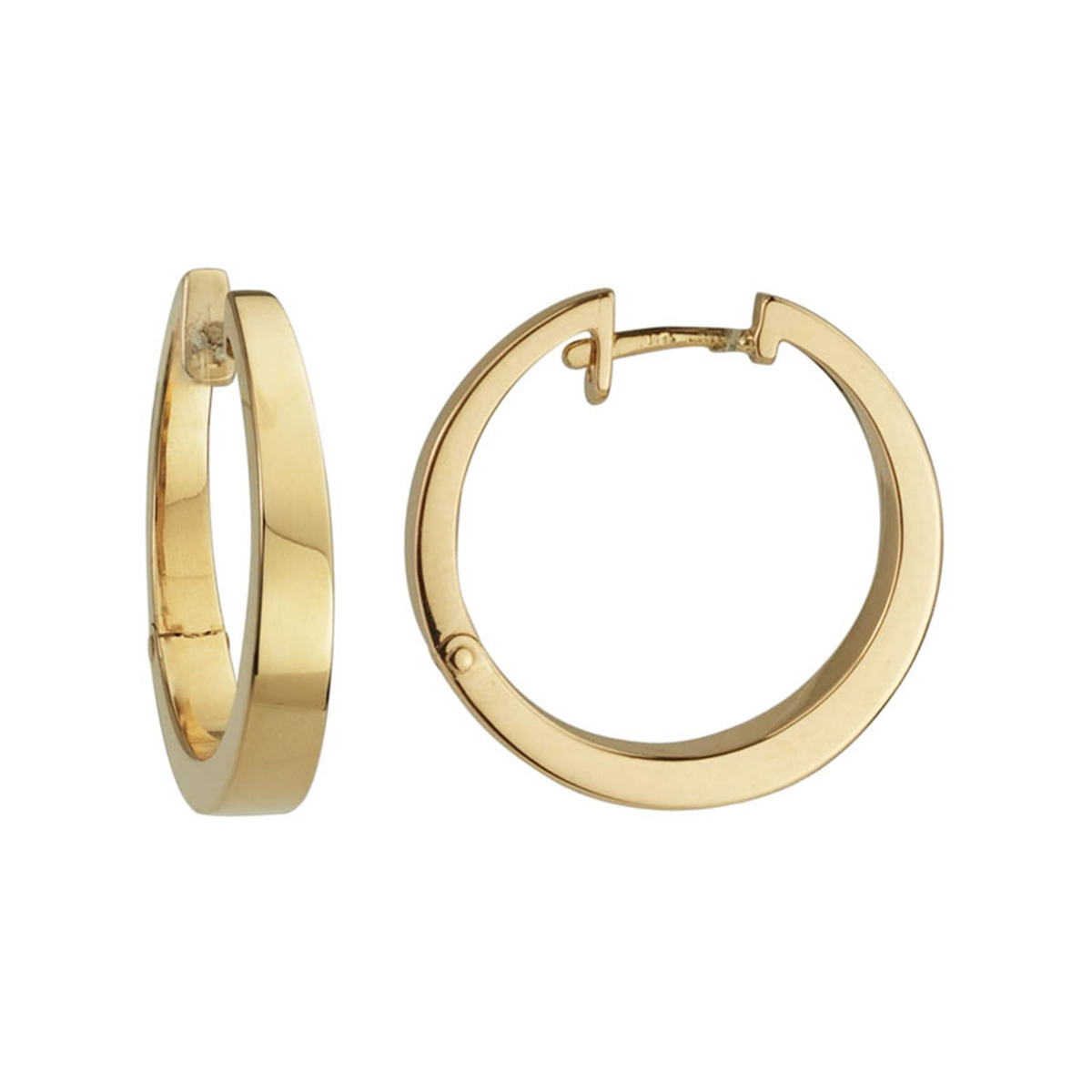 Lasker Lux 14Kt Yellow Gold 27mm Tapered Hoop Earrings