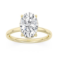 Lasker's Big Rocks Collection 14Kt Yellow Gold Solitaire Ring With 3.08ct Lab-Grown Diamond Center