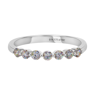 Facets of Fire Shared-Prong 1.00cttw Natural Diamond Anniversary Band