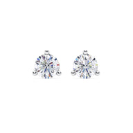 14Kt Platinum Martini Stud Earrings With 2.06cttw Round Natural Diamonds (G/H Color - I1 Clarity)
