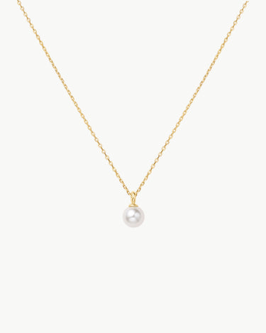 Ania Haie Miss Dainty Shell Pearl Drop Pendant Necklace in Gold Vermeil with Extender