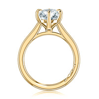 A.Jaffe Classic Six-Prong Cathedral Solitaire Engagement Ring in 14K Yellow Gold