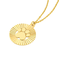 14K Yellow Gold Pet Paw Pendant