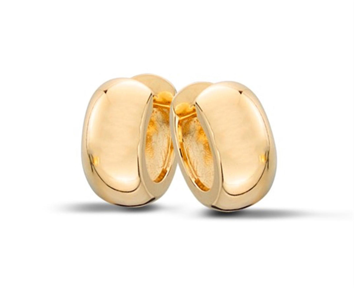 14Kt Yellow Gold Round Hoop Earrings