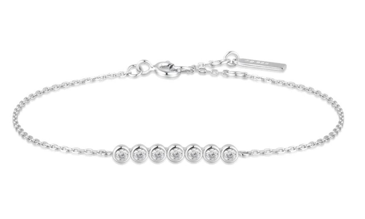 Ania Haie Bezel Set Bracelet in Sterling Silver with Cubic Zirconia