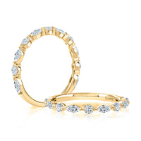 A.Jaffe Alternating Marquise & Round 0.67cttw Diamond Anniversary Band in 14Kt Yellow Gold