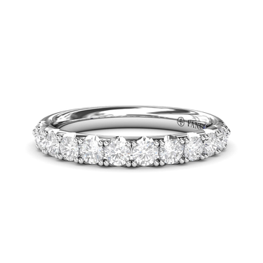 FANA 14Kt White Gold Prong-Set 0.66cttw Natural Diamond Anniversary Band