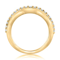 A.Jaffe Curved 0.25cttw Diamond Anniversary Band in 14Kt Yellow Gold (0.25ctw)