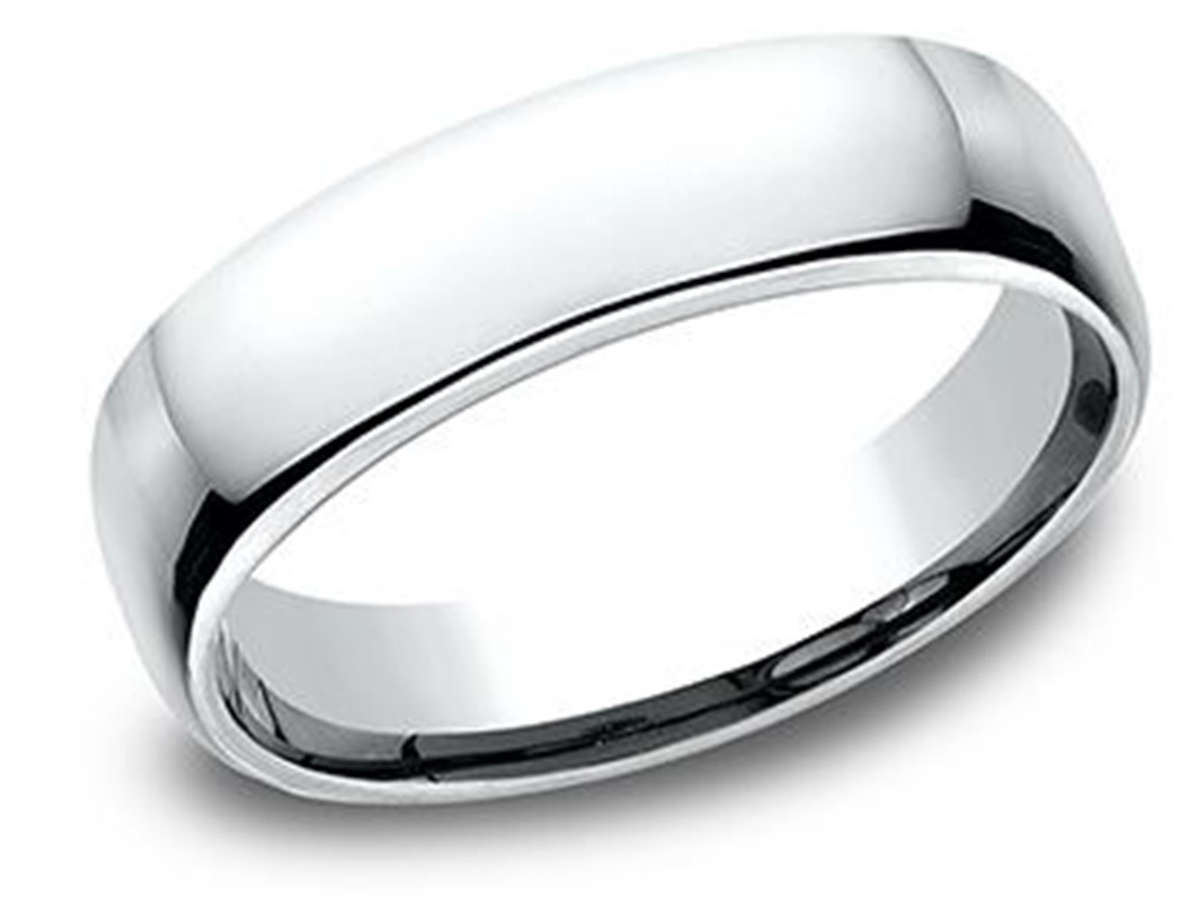 14Kt White Gold Plain Wedding Band