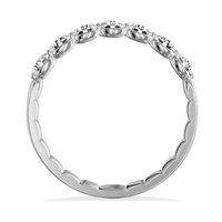 14Kt White Gold Prong Set Wedding Ring With 1.38cttw Natural Diamonds