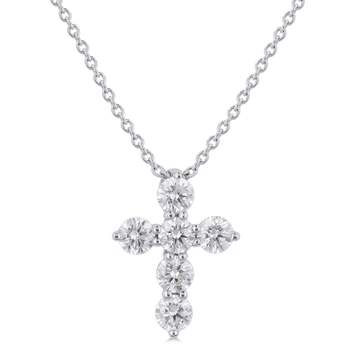 14Kt White Gold Cross Pendant