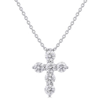 14Kt White Gold Cross Pendant