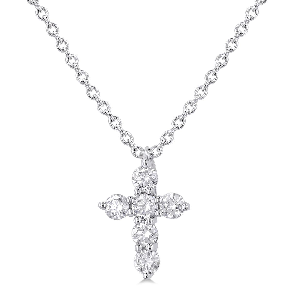 14Kt White Gold Cross Pendant