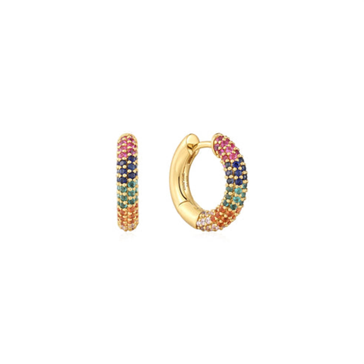 Ania Haie Gold Rainbow Huggie Hoop Earrings