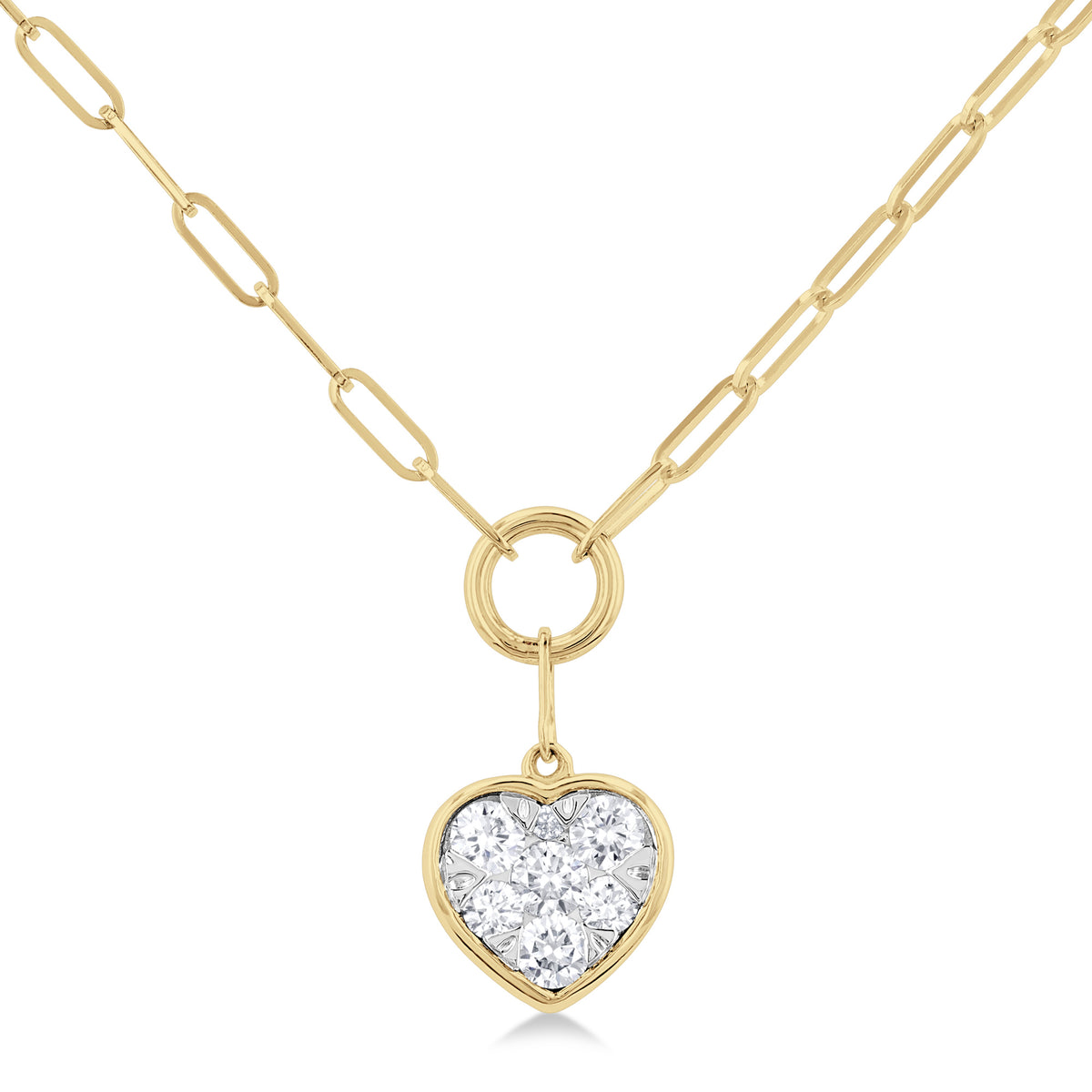 14Kt Yellow Gold Lovebright Heart Shaped Pendant