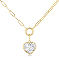 14Kt Yellow Gold Lovebright Heart Shaped Pendant