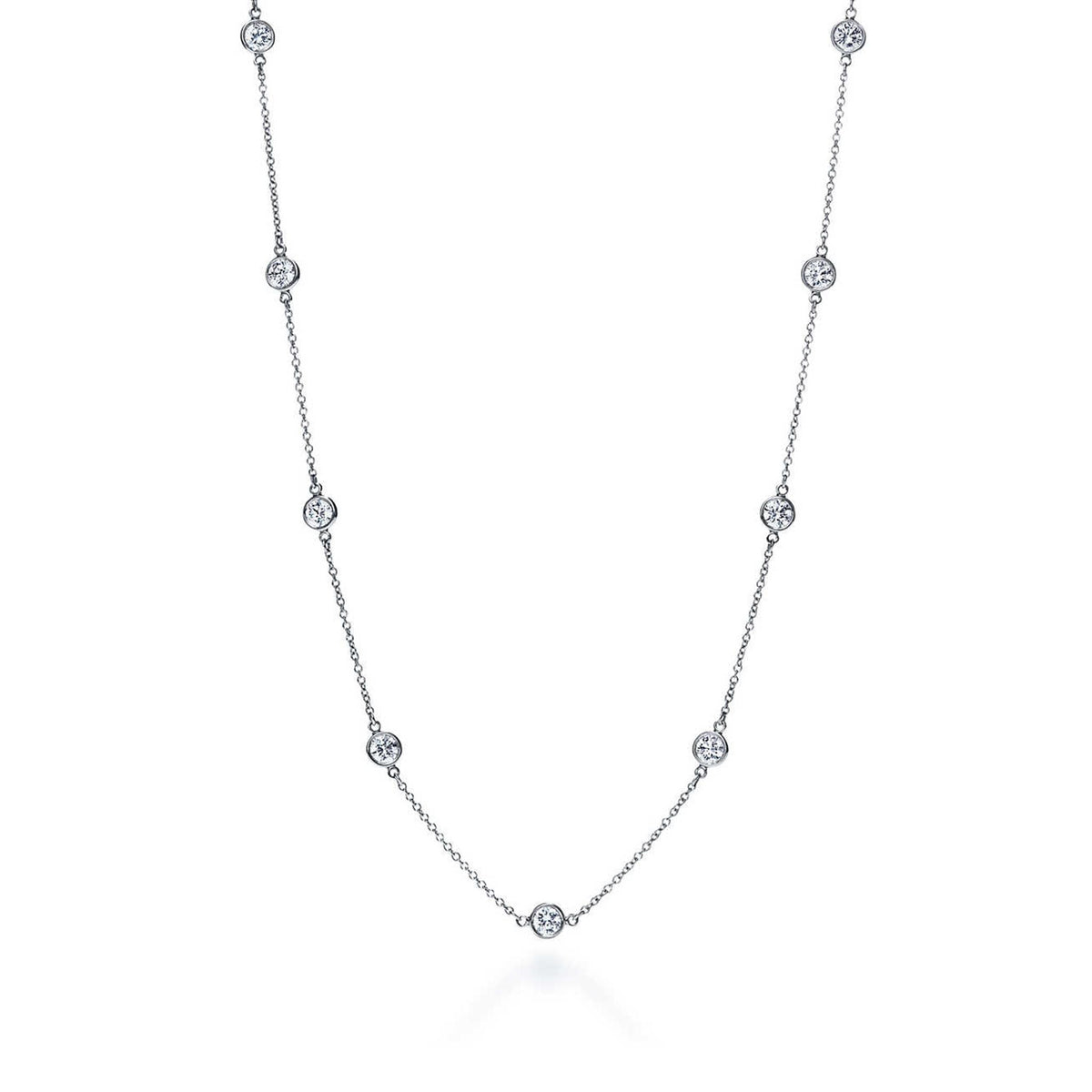 Milestone 14Kt White Gold Diamonds-By-The-Yard Necklace With 2.00cttw Lab-Grown Diamonds