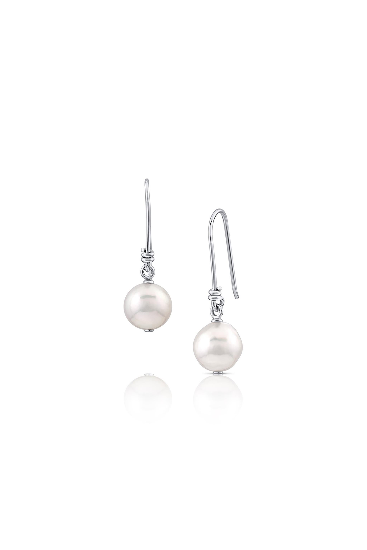 8-9mm Akoya Dangle Sterling Silver Earrings