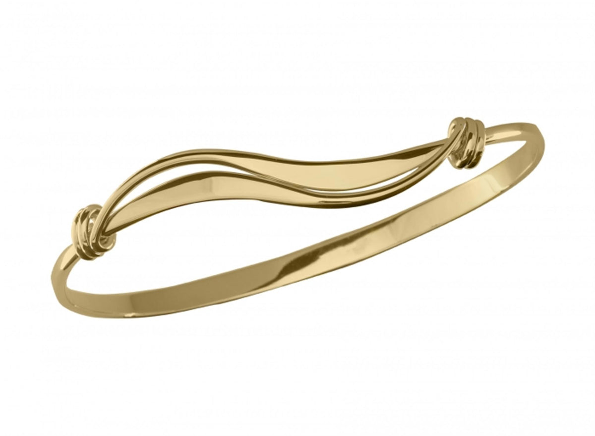 E.L. Designs Gold Wave Bangle Bracelet