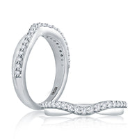 A.Jaffe Curved 0.25cttw Diamond Anniversary Band in 14Kt White Gold