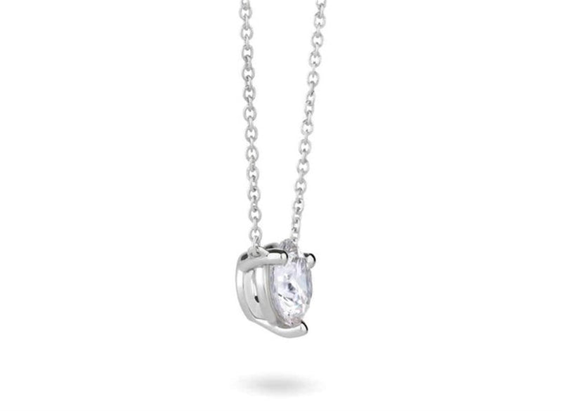 14Kt White Gold Solitaire Pendant With 2.00cttw Lab-Grown Diamonds