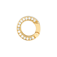 14Kt Yellow Gold Diamond Push Lock