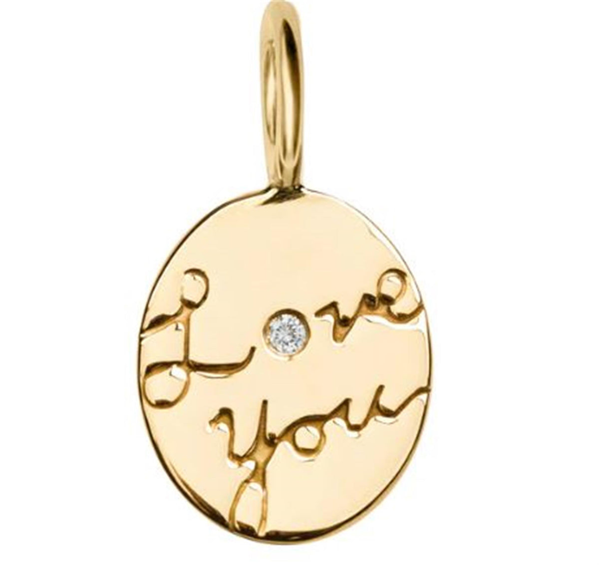 Heather B Moore 14Kt Yellow Gold Love You Charm