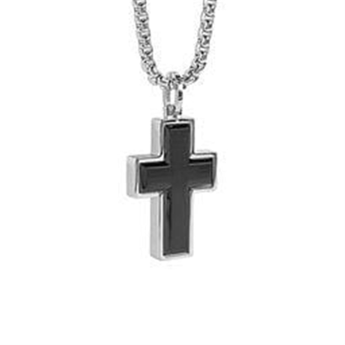 Italgem Stainless Steel Sotiria Cross Necklace