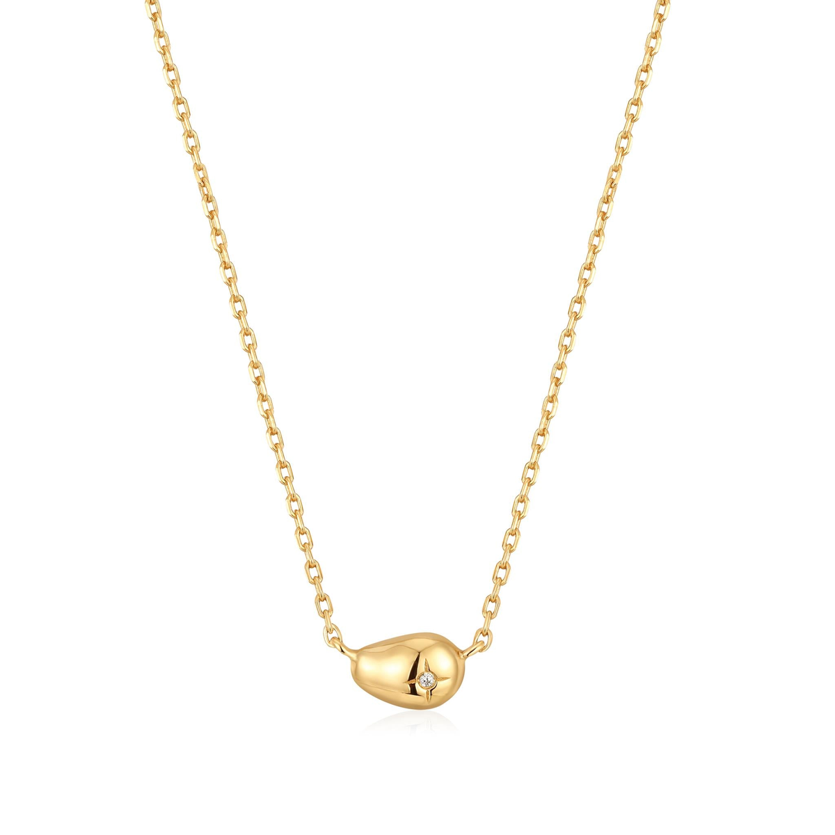 Ania Haie Gold Pebble Sparkle Pendant