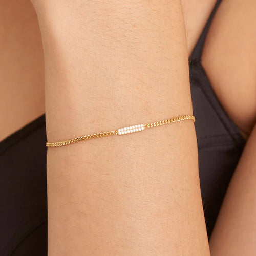 Ania Haie 14Kt Gold Overlay Glam Bar Bracelet