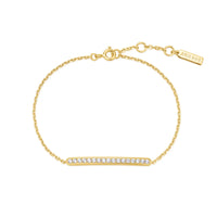Ania Haie 14Kt Gold Overlay Pave' Bar Bracelet with Extender