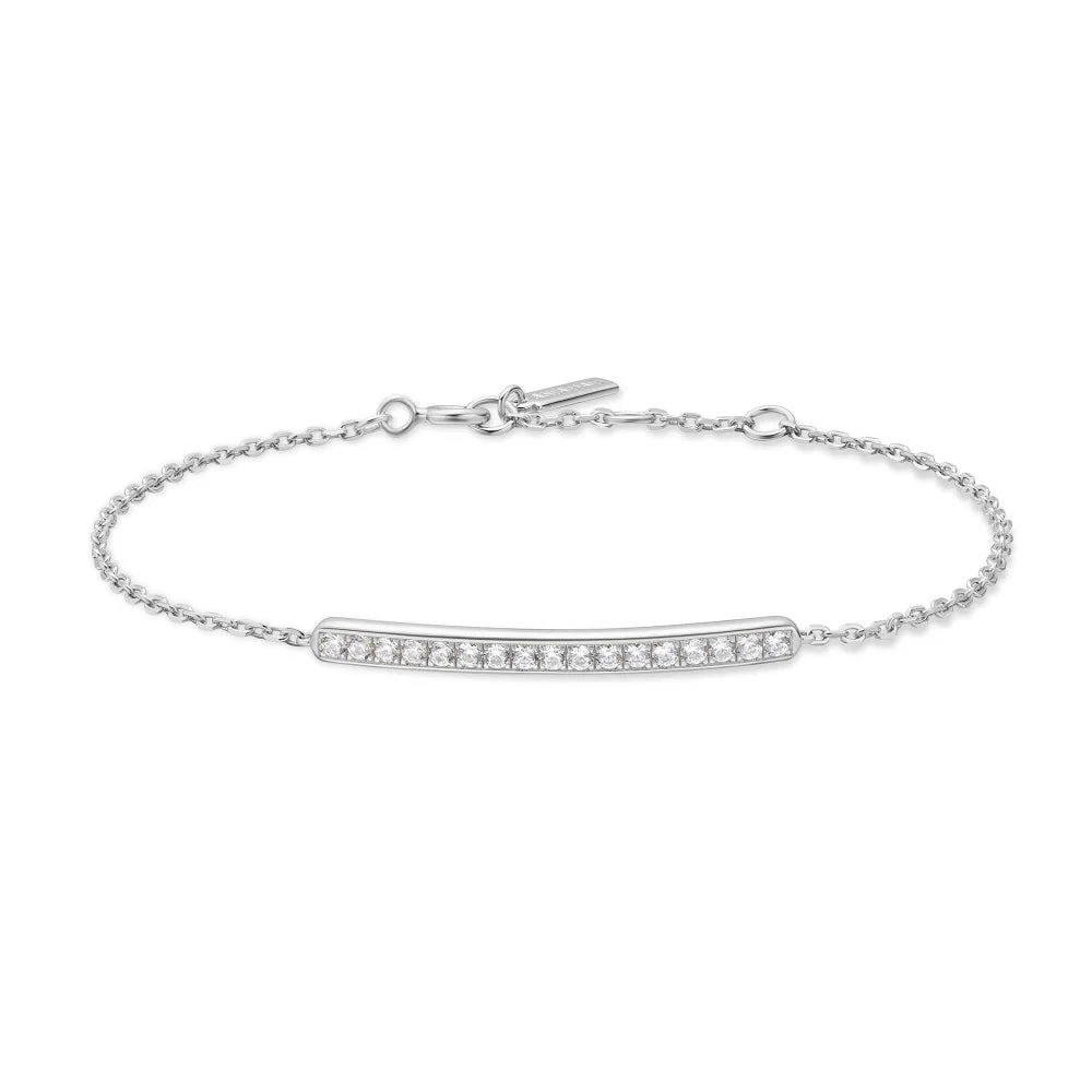 Ania Haie Sterling Silve Pave' Bar Bracelet with Extender
