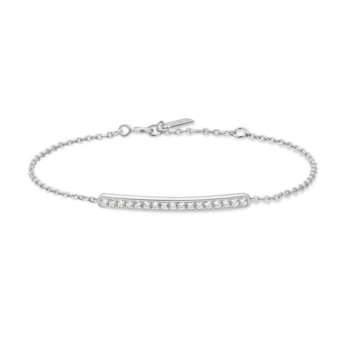 Ania Haie Sterling Silve Pave' Bar Bracelet with Extender