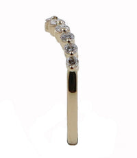 14Kt Yellow Gold Shared-Prong 0.50cttw Diamond Curved Anniversary Band