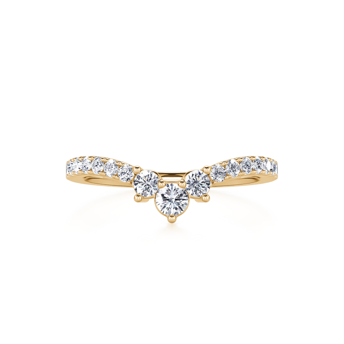 14Kt Yellow Gold 0.30cttw Natural Diamond Tiara Band