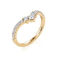 14Kt Yellow Gold 0.30cttw Natural Diamond Tiara Band
