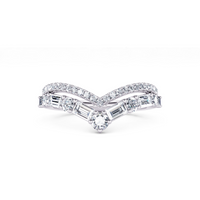14Kt White Gold Tiara Band with .31cttw Round Natural Diamonds