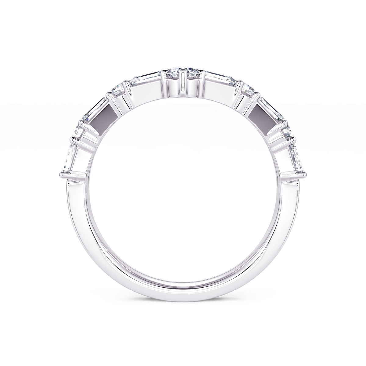 14Kt White Gold Tiara Band with .31cttw Round Natural Diamonds